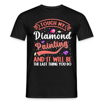 Diamonds Painting for Art Lovers - Men's T-Shirt - black - Front - AI Model Male 178 light (178cm)