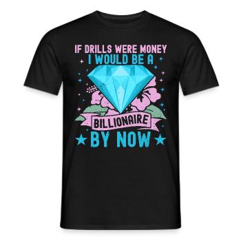 Diamonds Painting for Art Lovers - Men's T-Shirt - black - Front - AI Model Male 178 light (178cm)