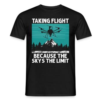 Drone Quadcopter Drone Pilot - Men's T-Shirt - black - Front - AI Model Male 178 light (178cm)