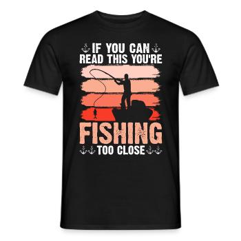 Fischer Fischen Angler Sportangler - Männer T-Shirt - Schwarz - Vorne - AI Model Male 178 light (178cm)