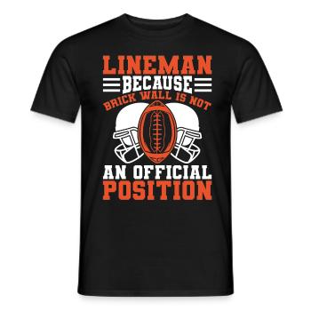 American Football Herren Football Player Kinder - Männer T-Shirt - Schwarz - Vorne - AI Model Male 178 light (178cm)
