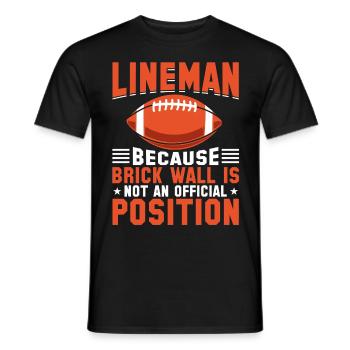 American Football Herren Football Player Kinder - Männer T-Shirt - Schwarz - Vorne - AI Model Male 178 light (178cm)