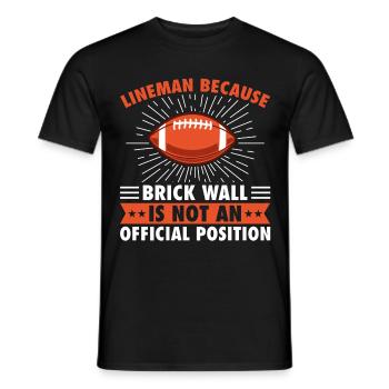 American Football Herren Football Player Kinder - Männer T-Shirt - Schwarz - Vorne - AI Model Male 178 light (178cm)