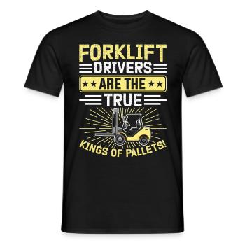 Staplerfahrer Gabelstapler Lagerarbeiter Logistik - Männer T-Shirt - Schwarz - Vorne - AI Model Male 178 light (178cm)