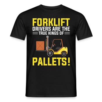 Staplerfahrer Gabelstapler Lagerarbeiter Logistik - Männer T-Shirt - Schwarz - Vorne - AI Model Male 178 light (178cm)
