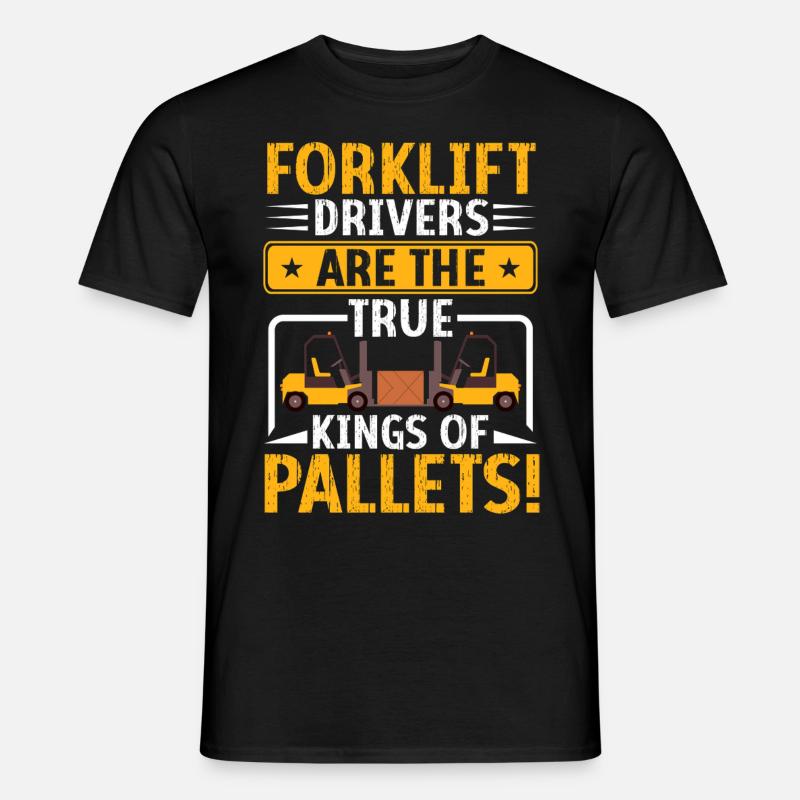 Staplerfahrer Gabelstapler Lagerarbeiter Logistik - Männer T-Shirt - Schwarz