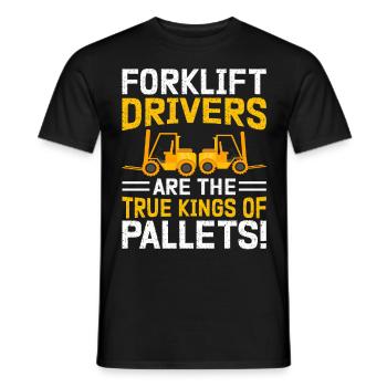 Staplerfahrer Gabelstapler Lagerarbeiter Logistik - Männer T-Shirt - Schwarz - Vorne - AI Model Male 178 light (178cm)