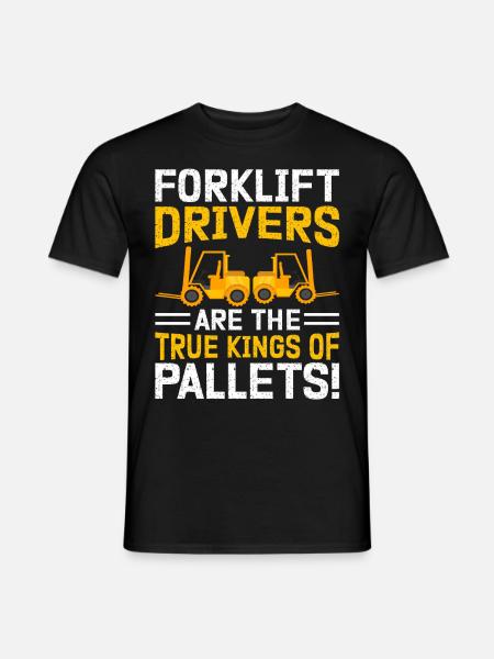 Staplerfahrer Gabelstapler Lagerarbeiter Logistik - Männer T-Shirt - Schwarz