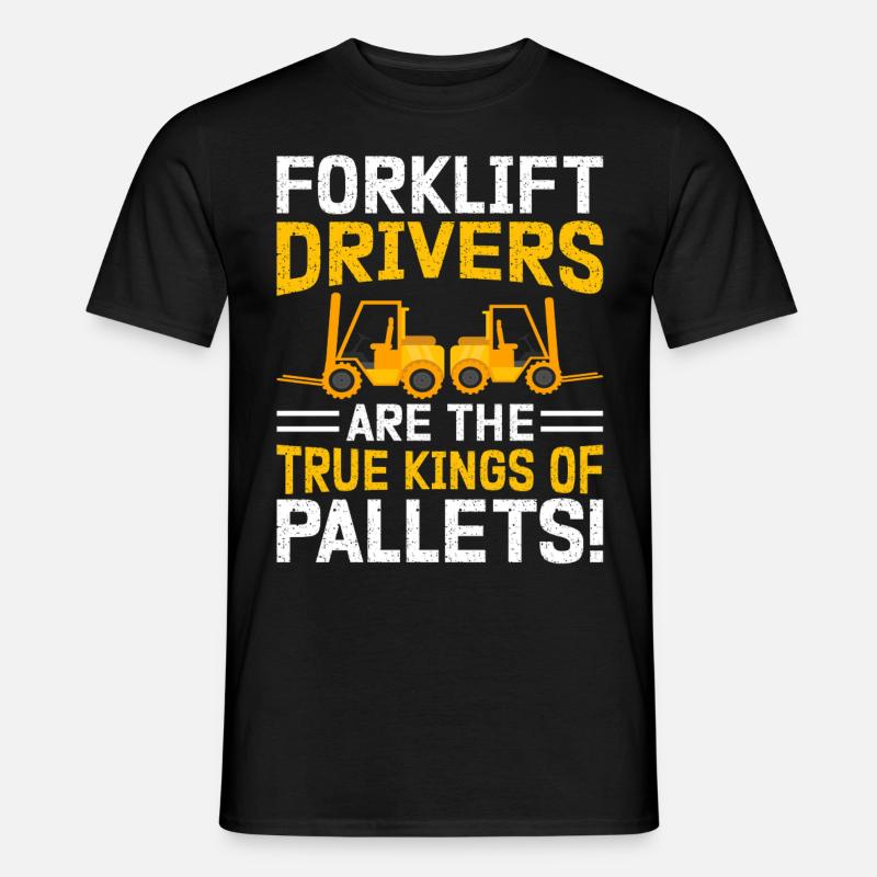 Staplerfahrer Gabelstapler Lagerarbeiter Logistik - Männer T-Shirt - Schwarz