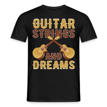 Acoustic Guitar Player Music Band Gitarrist - Männer T-Shirt - Schwarz - Vorne - AI Model Male 178 light (178cm)