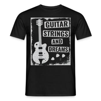 Acoustic Guitar Player Music Band Gitarrist - Männer T-Shirt - Schwarz - Vorne - AI Model Male 178 light (178cm)