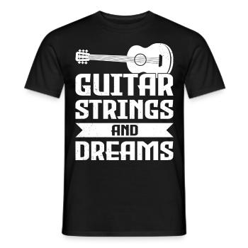 Acoustic Guitar Player Music Band Gitarrist - Männer T-Shirt - Schwarz - Vorne - AI Model Male 178 light (178cm)