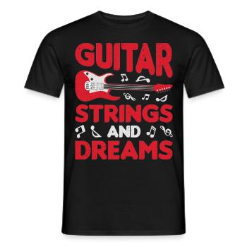 Acoustic Guitar Player Music Band Gitarrist - Männer T-Shirt - Schwarz - Vorne - AI Model Male 178 light (178cm)