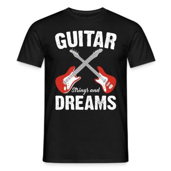 Acoustic Guitar Player Music Band Gitarrist - Männer T-Shirt - Schwarz - Vorne - AI Model Male 178 light (178cm)