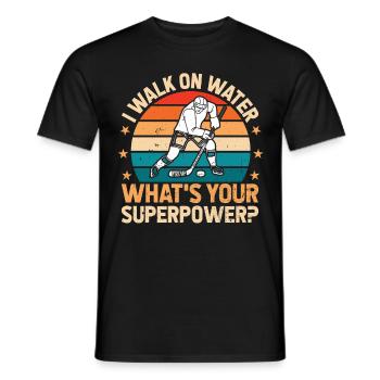 Eishockey Eishockeyspieler Hockey Spielen - Männer T-Shirt - Schwarz - Vorne - AI Model Male 178 light (178cm)