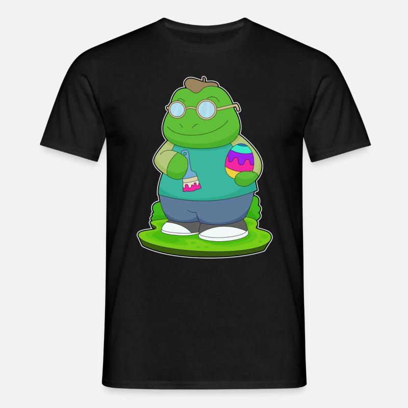 Frog Easter Painter - Men's T-Shirt - black