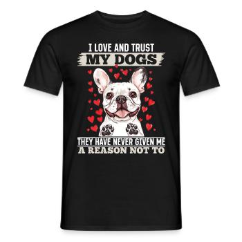 Bouledogue français Frenchie Propriétaire de chien - T-shirt homme - noir - Devant - AI Model Male 178 light (178cm)