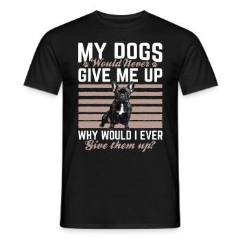 Bouledogue français Frenchie Propriétaire de chien - T-shirt homme - noir - Devant - AI Model Male 178 light (178cm)
