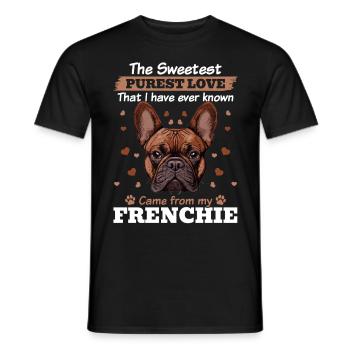 Bouledogue français Frenchie Propriétaire de chien - T-shirt homme - noir - Devant - AI Model Male 178 light (178cm)