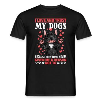 Bouledogue français Frenchie Propriétaire de chien - T-shirt homme - noir - Devant - AI Model Male 178 light (178cm)