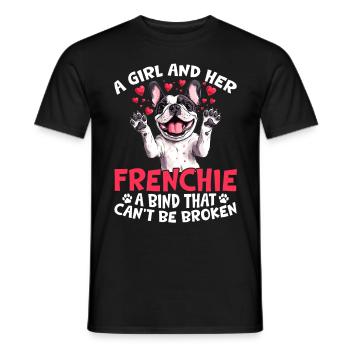 Bouledogue français Frenchie Propriétaire de chien - T-shirt homme - noir - Devant - AI Model Male 178 light (178cm)