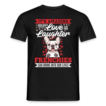 Bouledogue français Frenchie Propriétaire de chien - T-shirt homme - noir - Devant - AI Model Male 178 light (178cm)