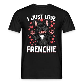 Bouledogue français Frenchie Propriétaire de chien - T-shirt homme - noir - Devant - AI Model Male 178 light (178cm)