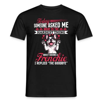 Bouledogue français Frenchie Propriétaire de chien - T-shirt homme - noir - Devant - AI Model Male 178 light (178cm)