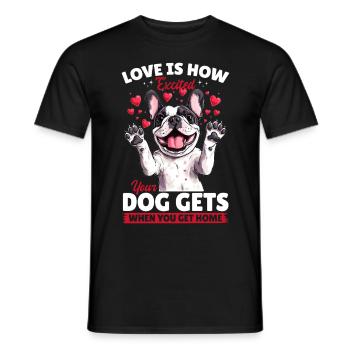 Bouledogue français Frenchie Propriétaire de chien - T-shirt homme - noir - Devant - AI Model Male 178 light (178cm)