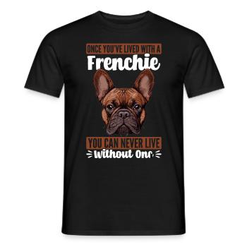 Bouledogue français Frenchie Propriétaire de chien - T-shirt homme - noir - Devant - AI Model Male 178 light (178cm)