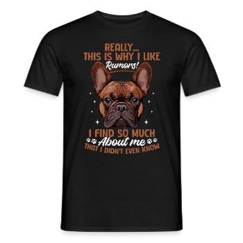 Bouledogue français Frenchie Propriétaire de chien - T-shirt homme - noir - Devant - AI Model Male 178 light (178cm)