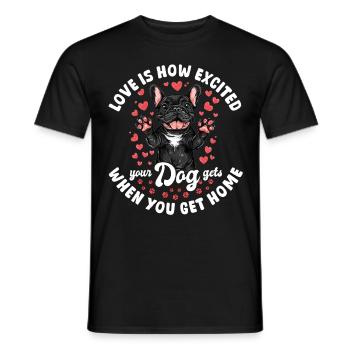 Bouledogue français Frenchie Propriétaire de chien - T-shirt homme - noir - Devant - AI Model Male 178 light (178cm)