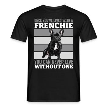Bouledogue français Frenchie Propriétaire de chien - T-shirt homme - noir - Devant - AI Model Male 178 light (178cm)