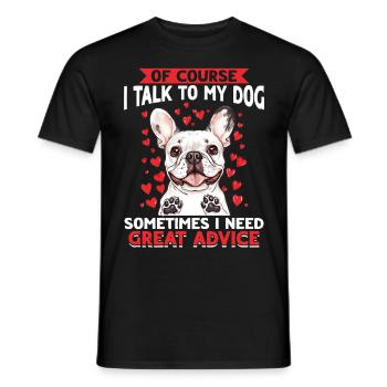 Bouledogue français Frenchie Propriétaire de chien - T-shirt homme - noir - Devant - AI Model Male 178 light (178cm)