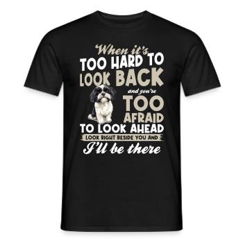 Propriétaire de chien Shih Tzu - T-shirt homme - noir - Devant - AI Model Male 178 light (178cm)