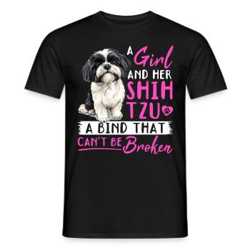 Propriétaire de chien Shih Tzu - T-shirt homme - noir - Devant - AI Model Male 178 light (178cm)