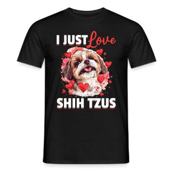 Propriétaire de chien Shih Tzu - T-shirt homme - noir - Devant - AI Model Male 178 light (178cm)