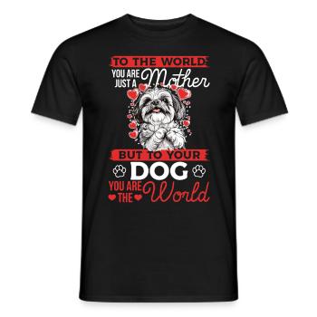Propriétaire de chien Shih Tzu - T-shirt homme - noir - Devant - AI Model Male 178 light (178cm)