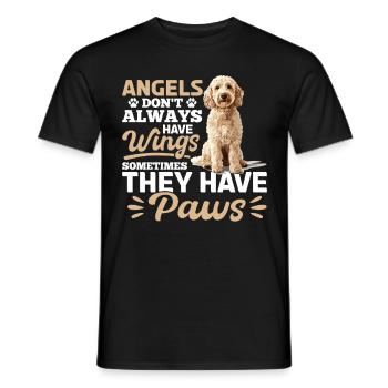 Propriétaire de chien Goldendoodle - T-shirt homme - noir - Devant - AI Model Male 178 light (178cm)