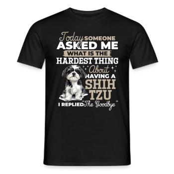 Propriétaire de chien Shih Tzu - T-shirt homme - noir - Devant - AI Model Male 178 light (178cm)