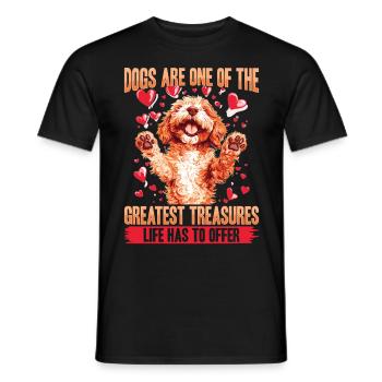 Propriétaire de chien Goldendoodle - T-shirt homme - noir - Devant - AI Model Male 178 light (178cm)