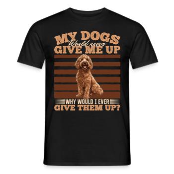 Propriétaire de chien Goldendoodle - T-shirt homme - noir - Devant - AI Model Male 178 light (178cm)