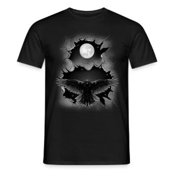 mystique Halloween Oiseau Corbeau Corbeau Corbeau - T-shirt homme - noir - Devant - AI Model Male 178 light (178cm)