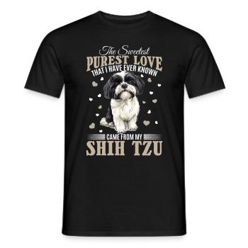 Propriétaire de chien Shih Tzu - T-shirt homme - noir - Devant - AI Model Male 178 light (178cm)