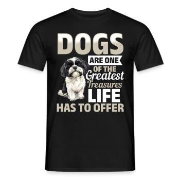 Propriétaire de chien Shih Tzu - T-shirt homme - noir - Devant - AI Model Male 178 light (178cm)
