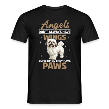 Propriétaire de chien Shih Tzu - T-shirt homme - noir - Devant - AI Model Male 178 light (178cm)