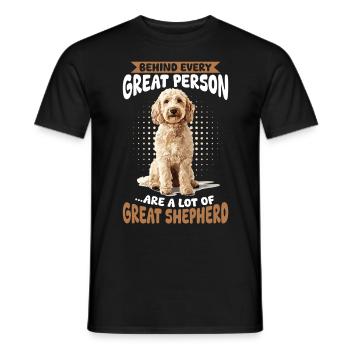 Propriétaire de chien Goldendoodle - T-shirt homme - noir - Devant - AI Model Male 178 light (178cm)