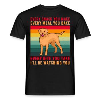 Labrador Hundebesitzer Design für Hundeliebhaber - Männer T-Shirt - Schwarz - Vorne - AI Model Male 178 light (178cm)