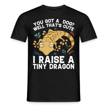 Leopardengecko Dinosaurier Lustige Leopard Gecko - Männer T-Shirt - Schwarz - Vorne - AI Model Male 178 light (178cm)