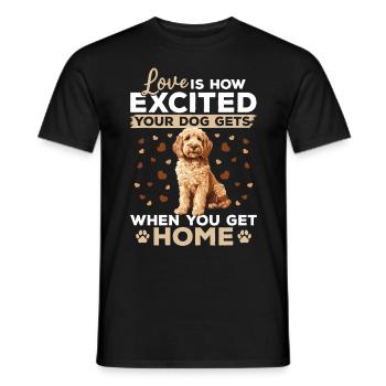 Goldendoodle Dog Owner - Men's T-Shirt - black - Front - AI Model Male 178 light (178cm)